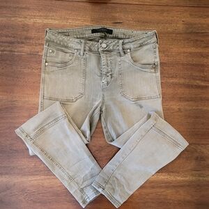 Liverpool Drew olive green ankle cargo stretch skinny jeans . EUC 8/29